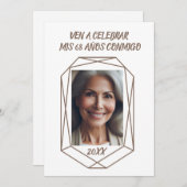 Ven A Celebrar mis 68 Años Fiesta de Cumpleaños Kaart (Voorkant / Achterkant)