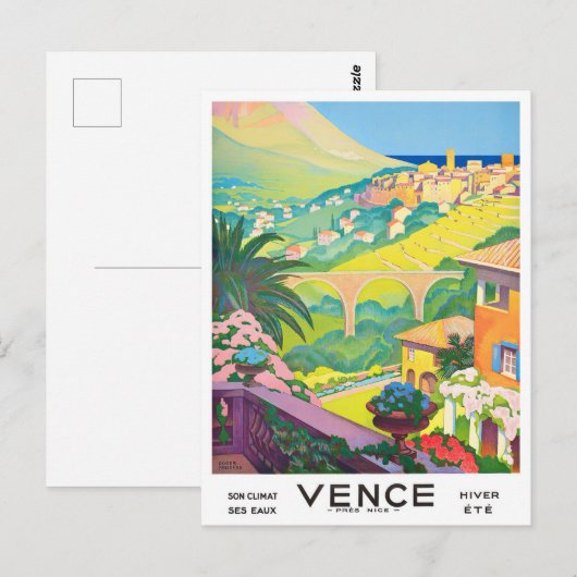 Vence France vintage Briefkaart (Voorkant / Achterkant)