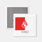 Vendée vlag met naam magneet (Voorkant / Achterkant)
