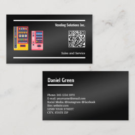 Vending Black Aangepaste QR Visitekaartje
