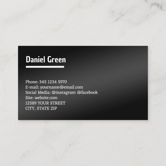 Vending Black Aangepaste QR Visitekaartje (Achterkant)