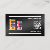 Vending Black Aangepaste QR Visitekaartje (Voorkant)