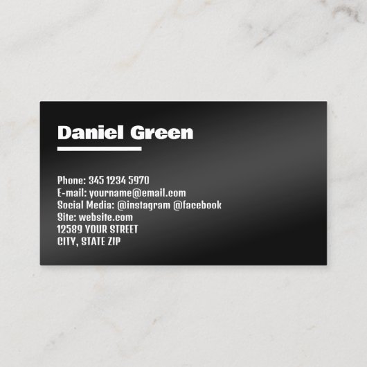 Vending Black Visitekaartje (Achterkant)