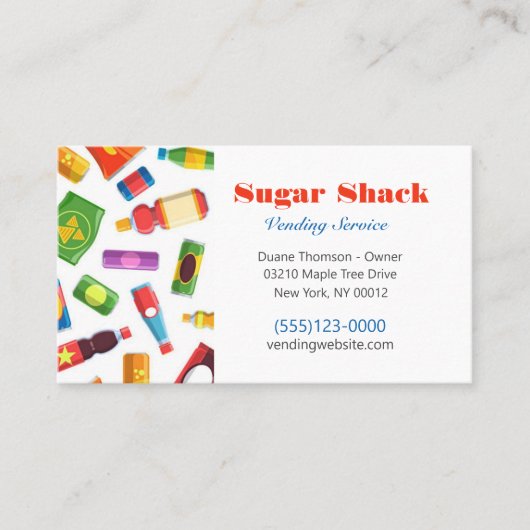Vending Machine Service Business van Snack Vendor Visitekaartje (Voorkant)
