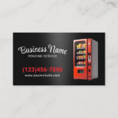Vending Machines Service Modern Black Metal Visitekaartje (Voorkant)