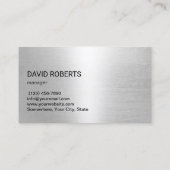 Vending Service Snack Vendors Modern Metal Visitekaartje (Achterkant)