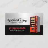 Vending Service Snack Vendors Modern Metal Visitekaartje (Voorkant)