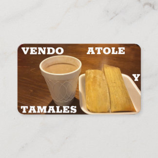 Vendo Atole y tamales-Visitekaartje Visitekaartje