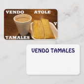 Vendo Atole y tamales-Visitekaartje Visitekaartje (Voorkant / Achterkant)