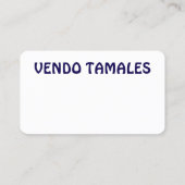 Vendo Atole y tamales-Visitekaartje Visitekaartje (Achterkant)