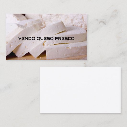 Vendo queso fresco visitekaartje (Voorkant / Achterkant)