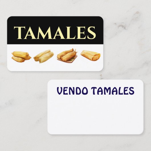Vendo tamales-Visitekaartje Visitekaartje (Voorkant / Achterkant)
