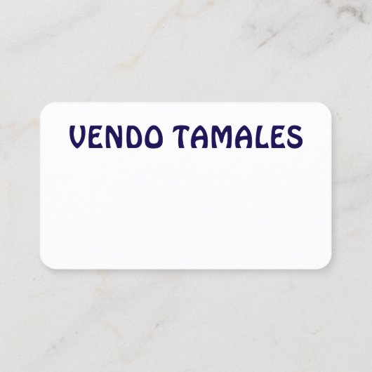 Vendo tamales-Visitekaartje Visitekaartje (Achterkant)