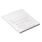 Vendor Lead Slips for Booking & Recruit Pink Zebra Notitieblok (Schuin)