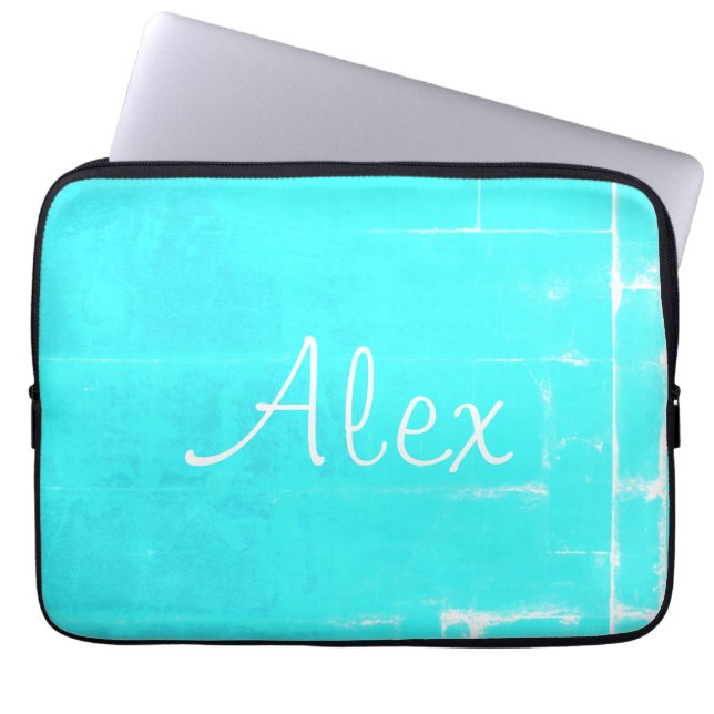 Vendredi Alluring Aqua Laptop Sleeve (Voorkant)
