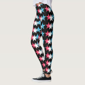 Vendredi Red, WH & BL Sterren Design Leggings (Links)