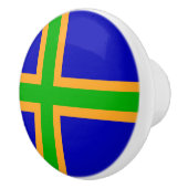 Vendsyssel district Denemarken vlag Keramische Knop (Rechts)