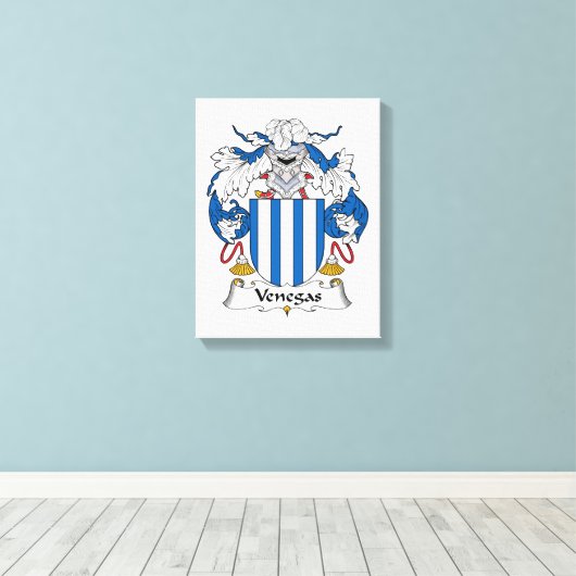 Venegas Family Crest Canvas Afdruk (Insitu (Houten vloer))