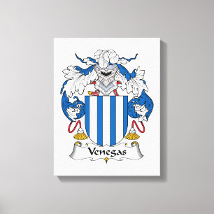 Venegas Family Crest Canvas Afdruk