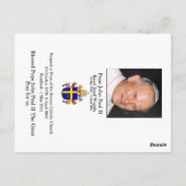 Venerable Pope John Paul II Briefkaart (Achterkant)