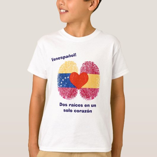 “Venespañol” – Orgullo Venezuela y España T-shirt (Voorkant)