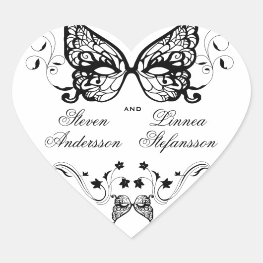 Venetia Carnivale Masque Victoriaans  Vlaanderen Hart Sticker (Voorkant)