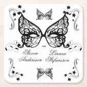 Venetia Carnivale Masque Victoriaans  Vlaanderen Kartonnen Onderzetters (Voorkant)