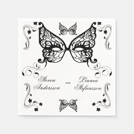 Venetia Carnivale Masque Victoriaans  Vlaanderen Servet (Voorkant)