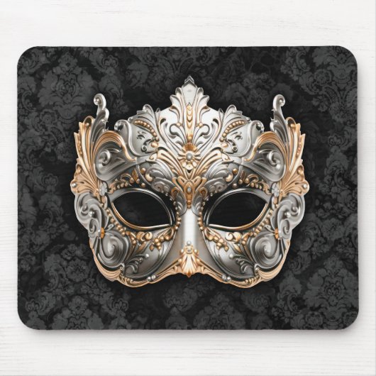 Venetiaans balmasker in zilver muismat (Voorkant)
