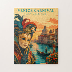 Venetiaans Carnaval Italië Vintage Venetiaans Mask Legpuzzel
