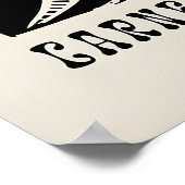 Venetiaans Carnaval Masker Print Zwart en Wit (Hoek)