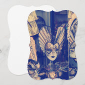 Venetiaans carnavalmasker Kaart (Voorkant / Achterkant)