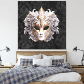 Venetiaans Carnavalsmasker Canvas Afdruk (Insitu (Slaapkamer))