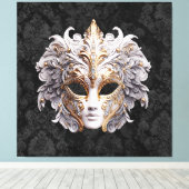 Venetiaans Carnavalsmasker Canvas Afdruk (Insitu (Houten vloer))