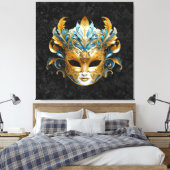 Venetiaans Carnavalsmasker Canvas Afdruk (Insitu (Slaapkamer))