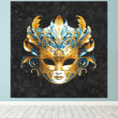 Venetiaans Carnavalsmasker Canvas Afdruk (Insitu (Houten vloer))