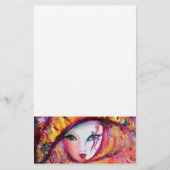 VENETIAANS CARNAVALSMASKER IN GEEL BRIEFPAPIER (Voorkant)