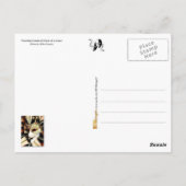 Venetiaans carnival Jester Masker met cellen Briefkaart (Achterkant)