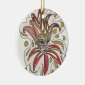 Venetiaans festival Mask Design Keramisch Ornament (Rechts)