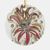 Venetiaans festival Mask Design Keramisch Ornament (Voorkant)