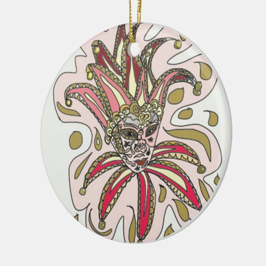 Venetiaans festival Mask Design Keramisch Ornament (Links)