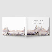 Venetiaans Huwelijks Script Waterverf Gastboek Gastenboek (Volledig)