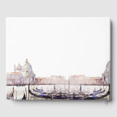 Venetiaans Huwelijks Script Waterverf Gastboek Gastenboek (Achterkant)