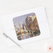 Venetiaans kanaal vierkante sticker (Envelop)