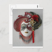 Venetiaans keramisch masker briefkaart (Voorkant / Achterkant)