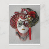 Venetiaans keramisch masker briefkaart (Voorkant)
