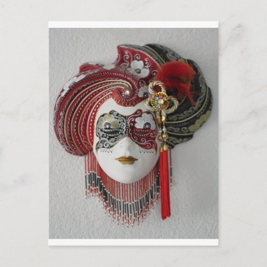 Venetiaans keramisch masker briefkaart (Voorkant)