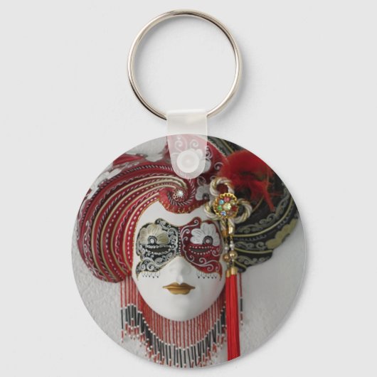 Venetiaans keramisch masker sleutelhanger (Voorkant)