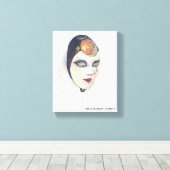 Venetiaans Masker 1 Canvas Print (Insitu (Houten vloer))