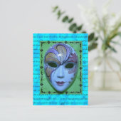 Venetiaans masker 2 briefkaart (Staand voorkant)